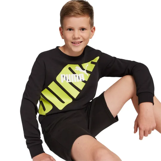 Puma Kids Power Graphic Crew  Sweatshirt