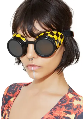 Race Ya Checkered Goggles-