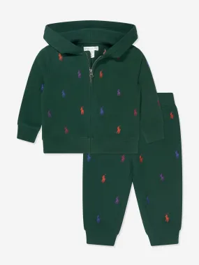 Ralph Lauren Baby Boys Logo Tracksuit in Green