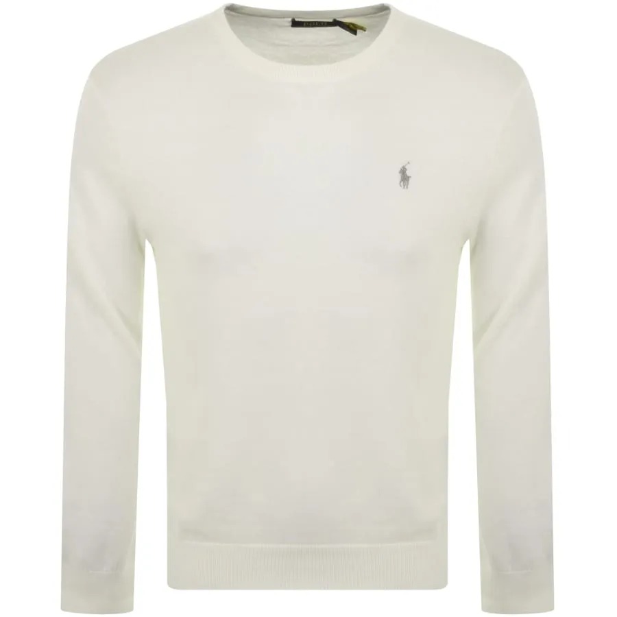 Ralph Lauren Crew Neck Knit Jumper White