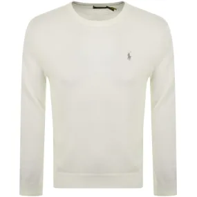 Ralph Lauren Crew Neck Knit Jumper White