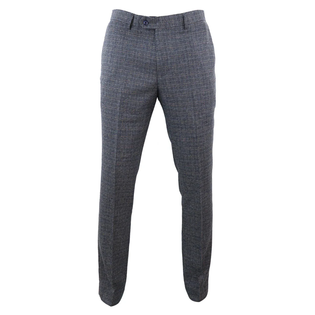 Ralph - Men's Navy Tweed Trousers