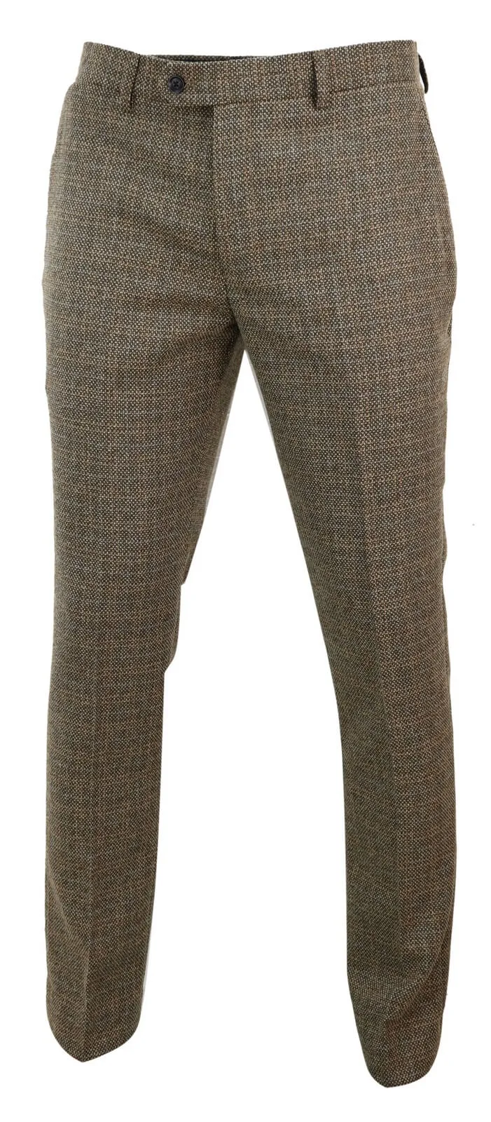 Ralph - Men's Tweed Brown Trousers