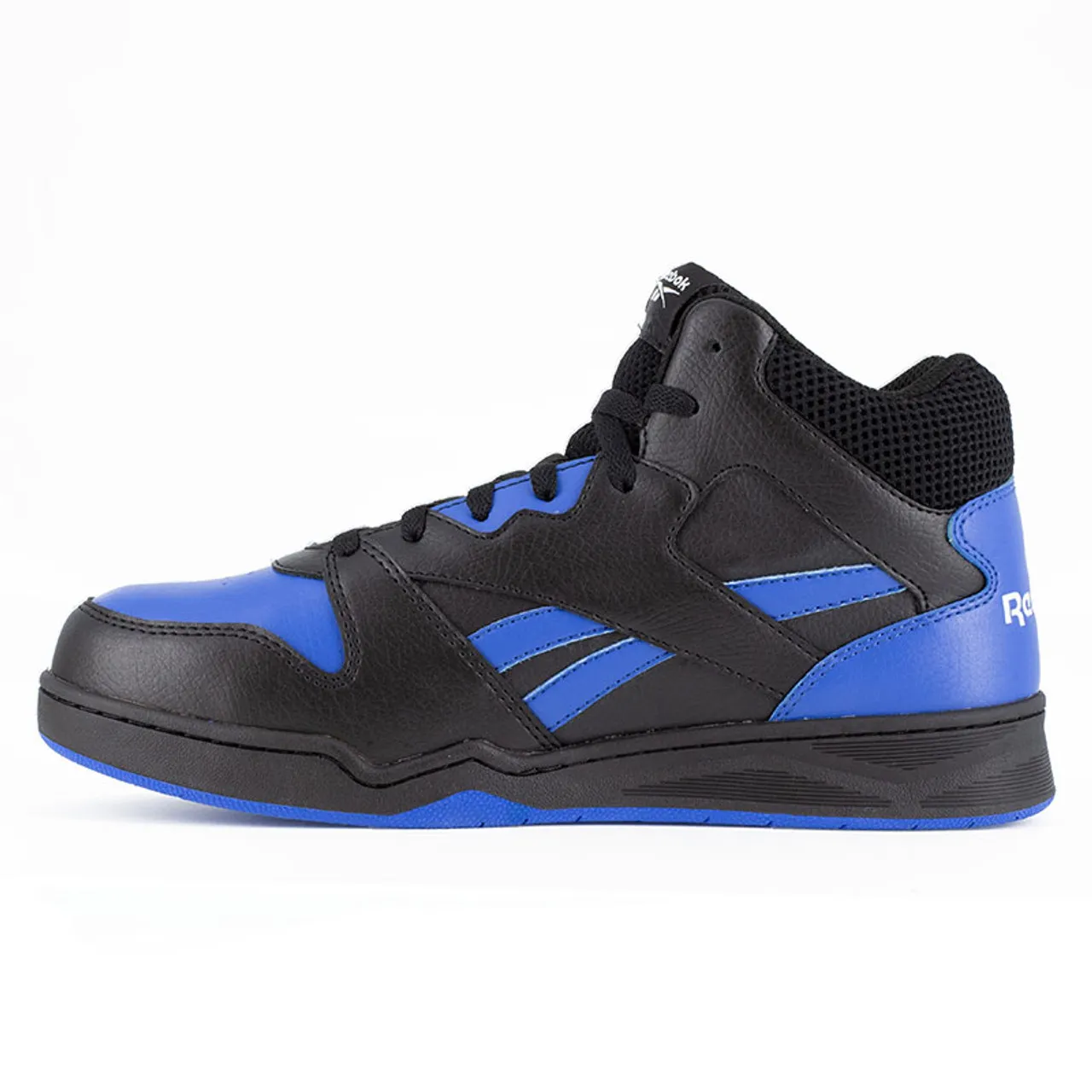 Reebok BB4500 WORK HIGH TOP Composite Toe Met Guard Sneakers Black and Blue