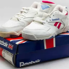 Reebok junior's vintage 1991 fitness trainer shoe 72-9964 white/fuchsia sz. 2.5