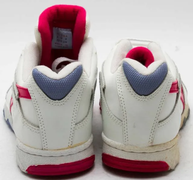 Reebok junior's vintage 1991 fitness trainer shoe 72-9964 white/fuchsia sz. 2.5