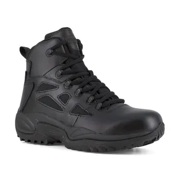 Reebok Men's Rapid Response RB Stealth 6" Boot with Side Zipper Black