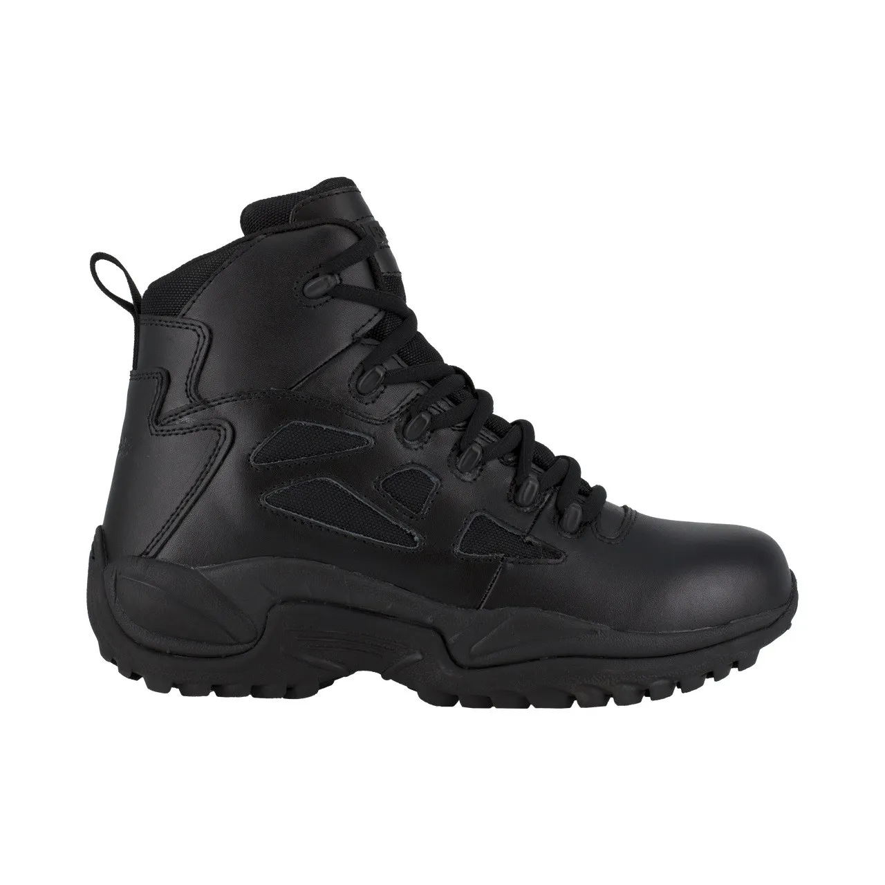 Reebok Men's Rapid Response RB Stealth 6" Boot with Side Zipper Black