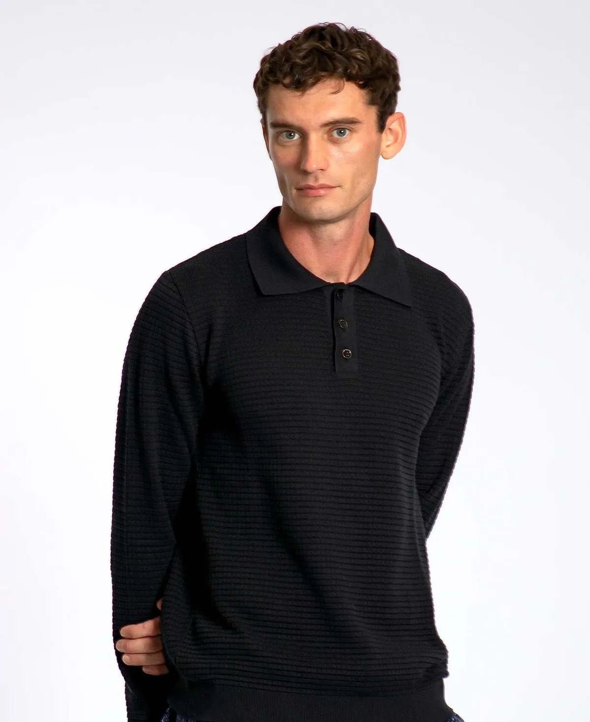 Renard L/S Polo - Meteorite Black