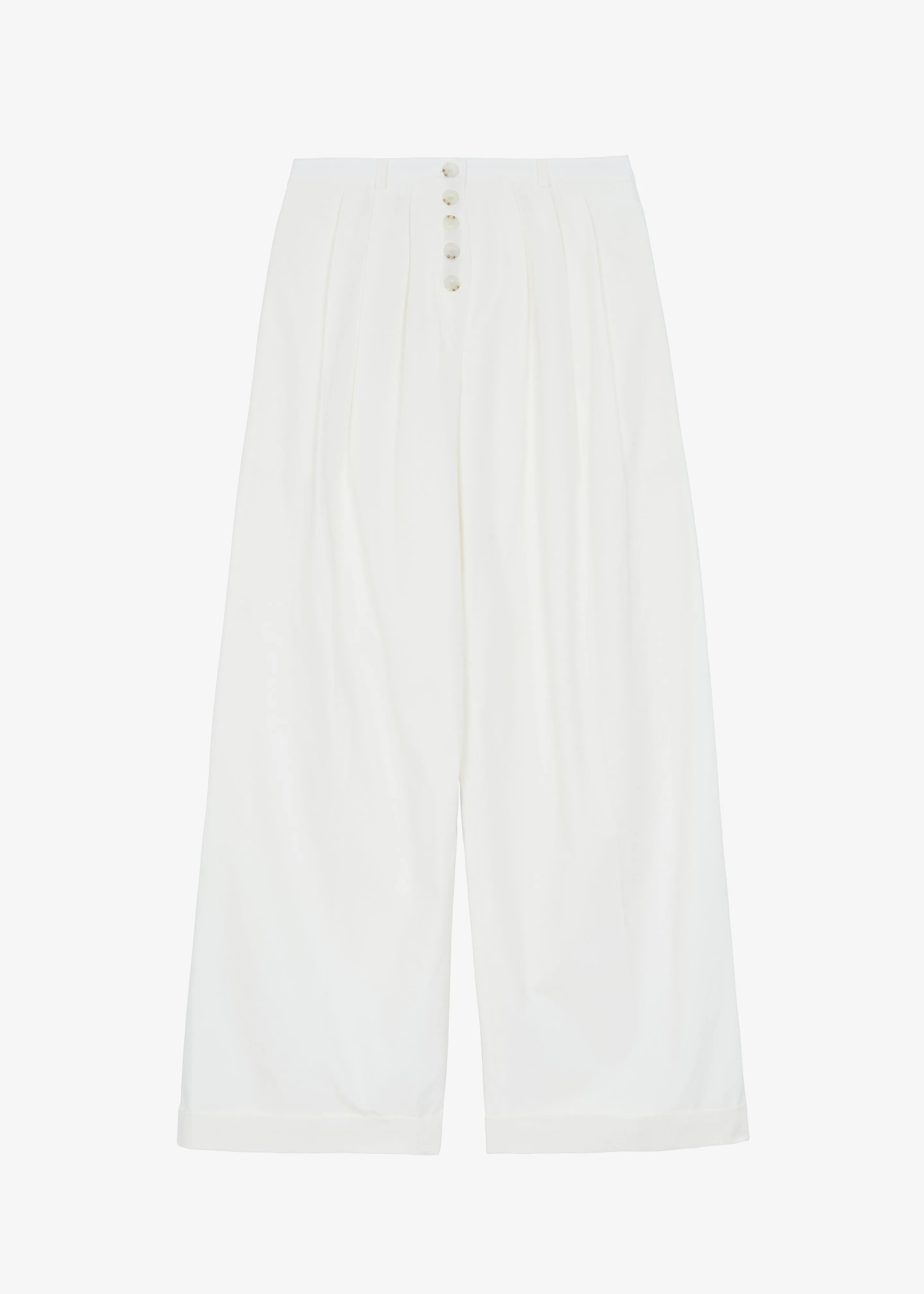 Rhys Pleated Trousers - White