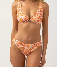 Rhythm Rosa Floral Holiday Bikini Bottoms - Pink