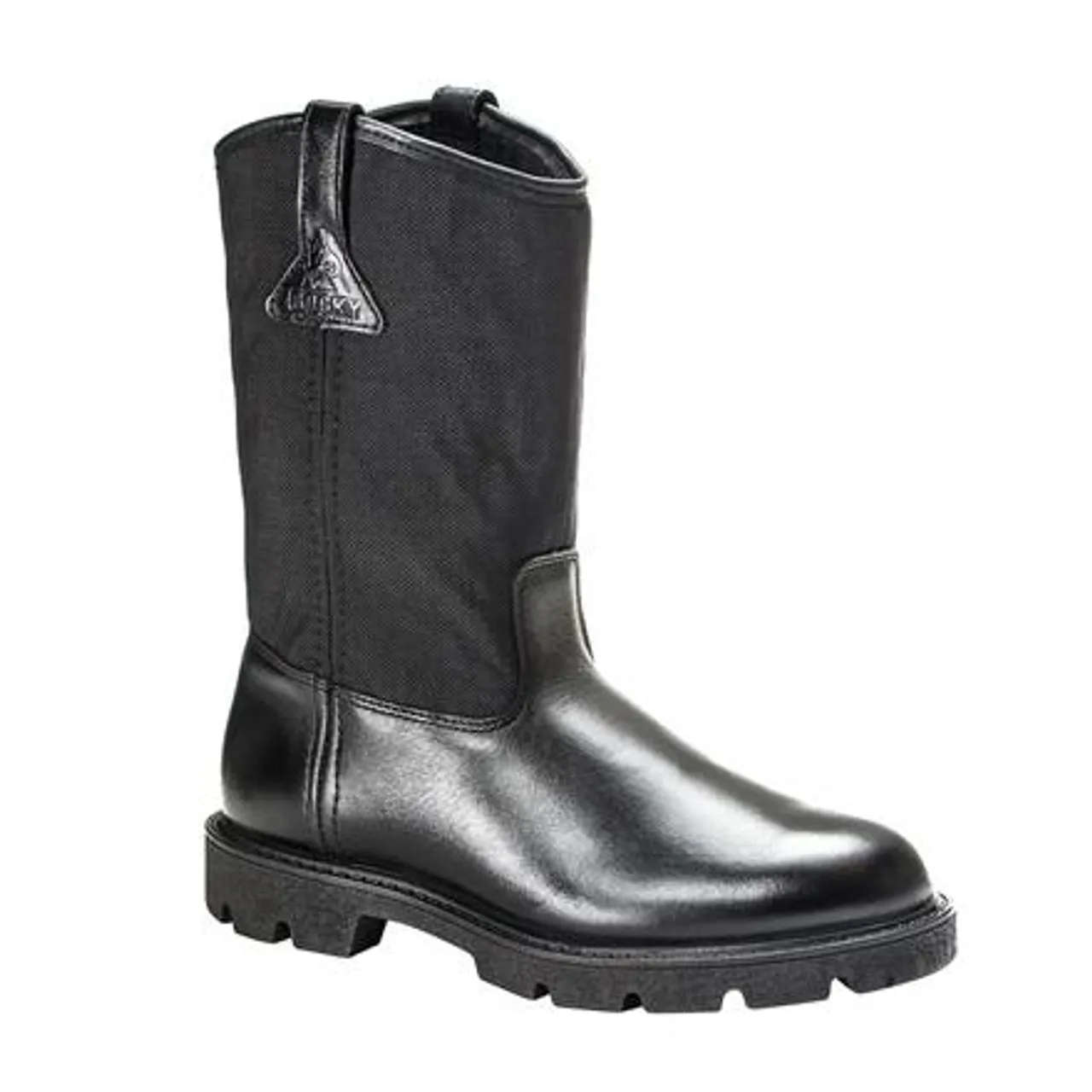 Rocky Mens Warden Pull-On Wellington Public Service Boot FQ0006300 BLACK