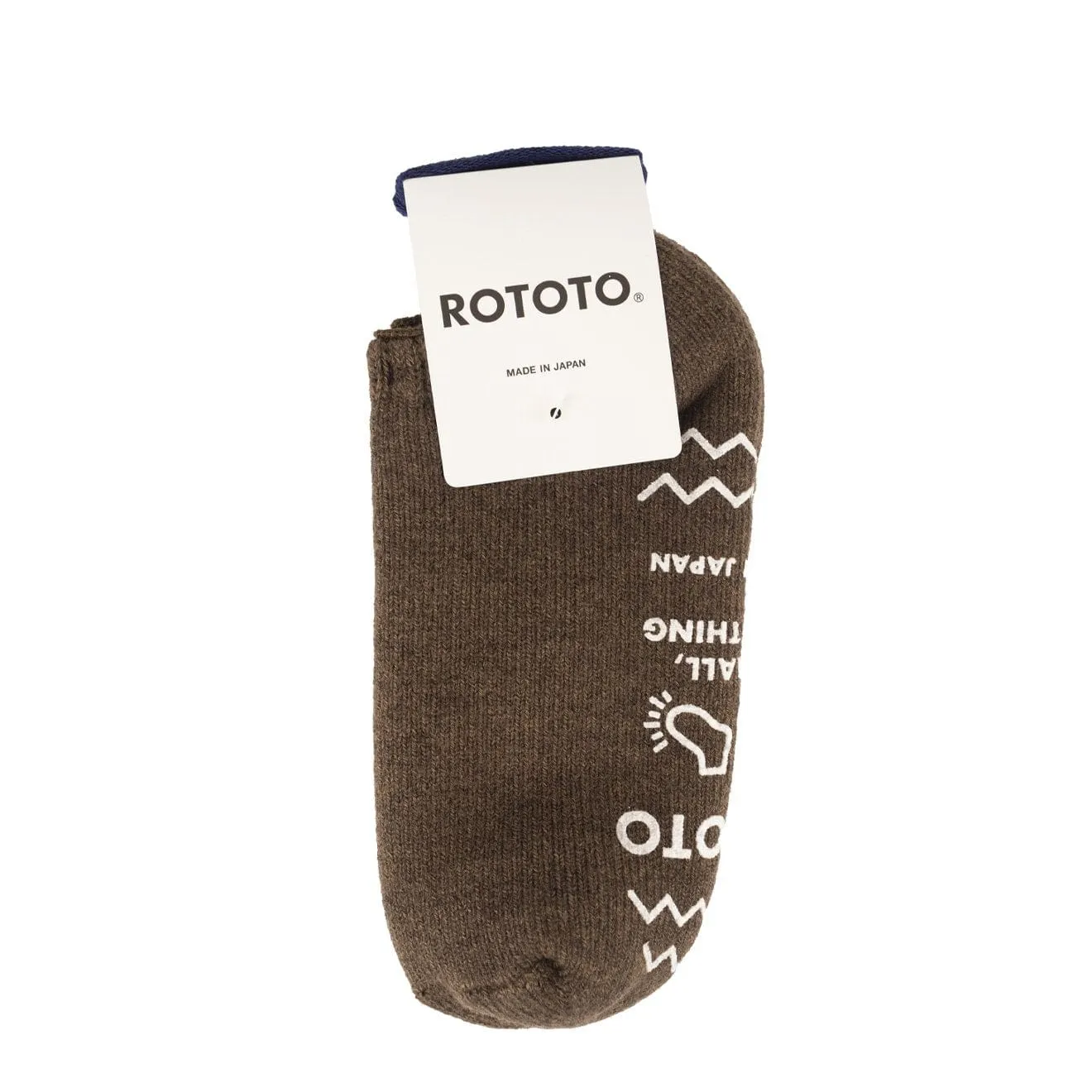 RoToTo Pile Slipper Socks Mix Brown