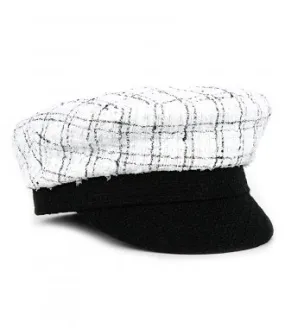 RUSLAN BAGINSKIYCHECK TWEED BAKER BOY HAT