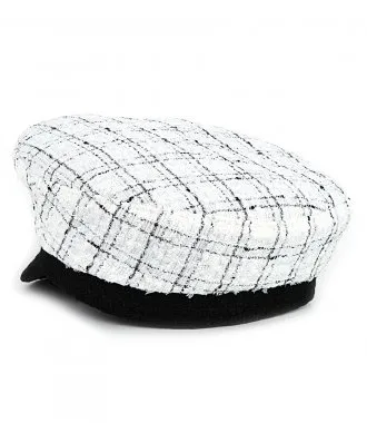 RUSLAN BAGINSKIYCHECK TWEED BAKER BOY HAT