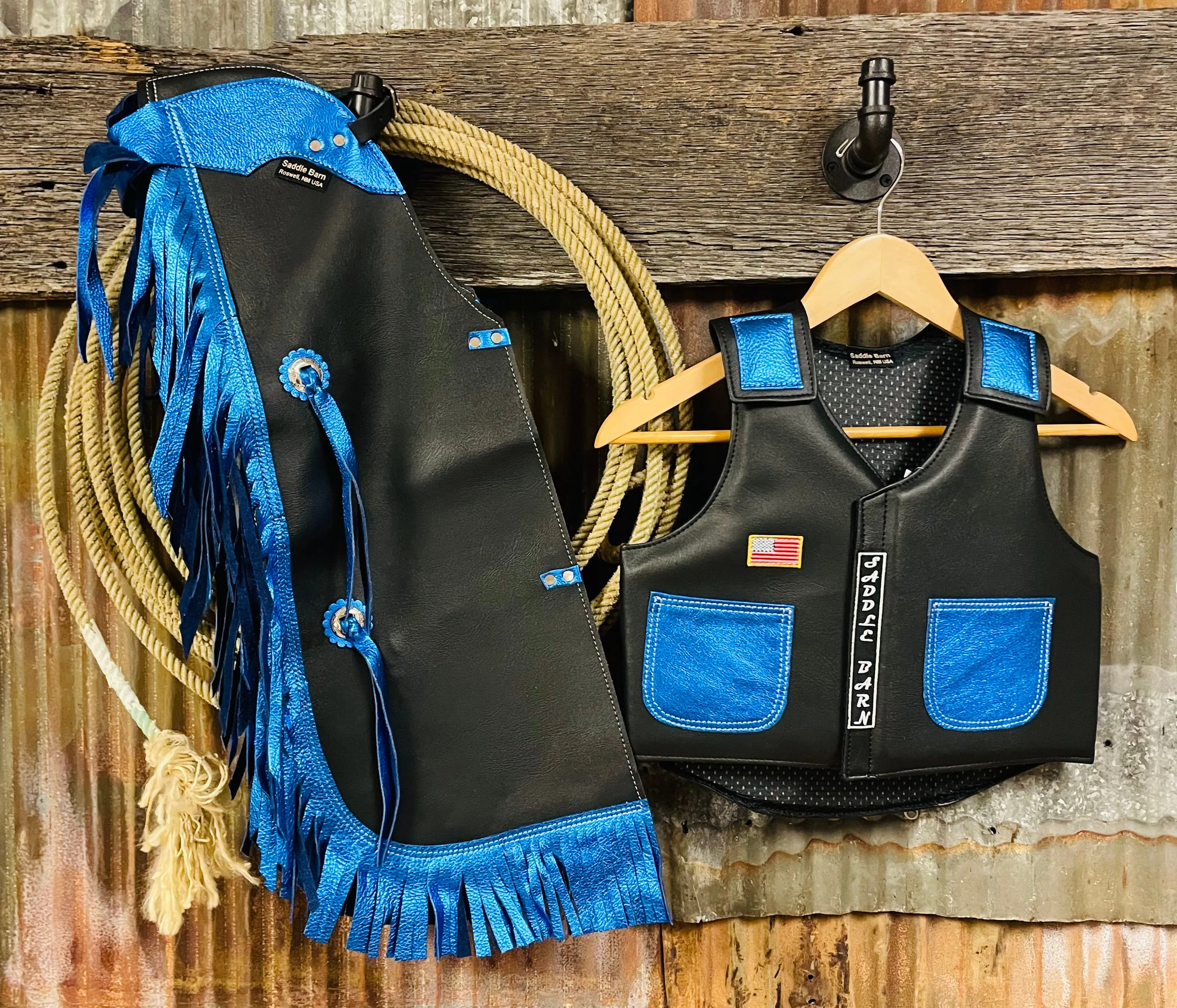 Saddle Barn Kids Rodeo Chap/Vest Combo