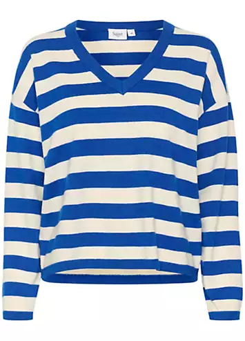 Saint Tropez Fikam V-Neck Long Sleeve Pullover | Grattan