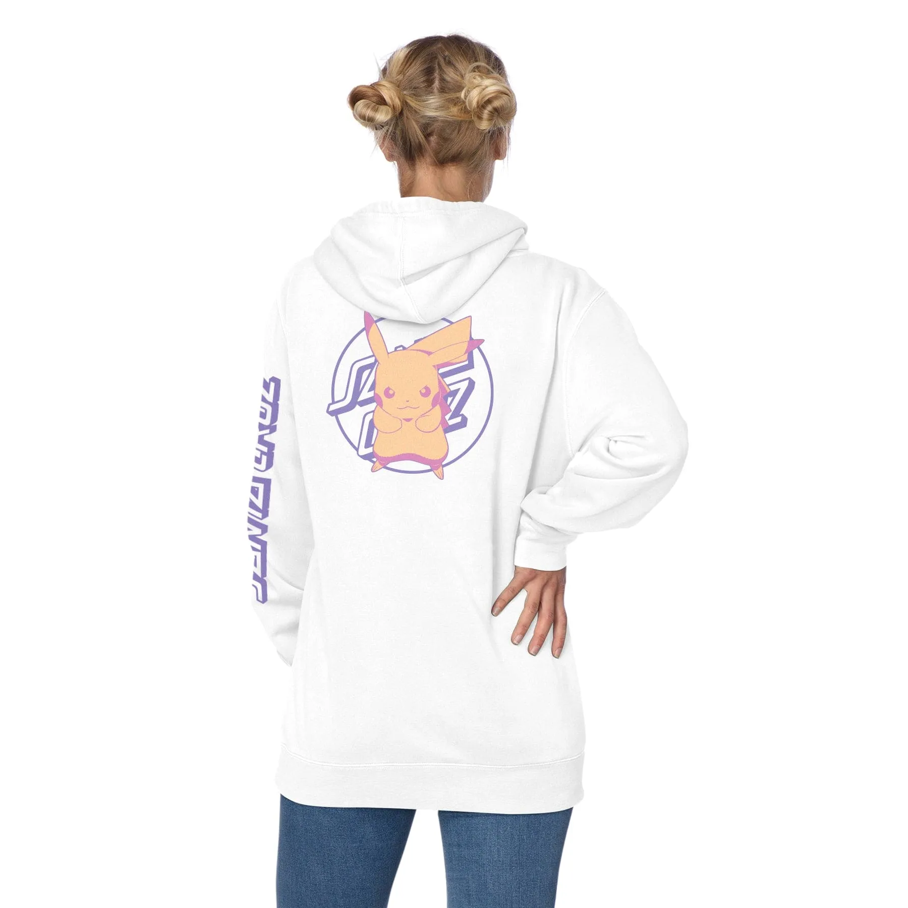 Santa Cruz | Pokemon Pikachu Dot Pullover Womens Fit Sweatshirt - White