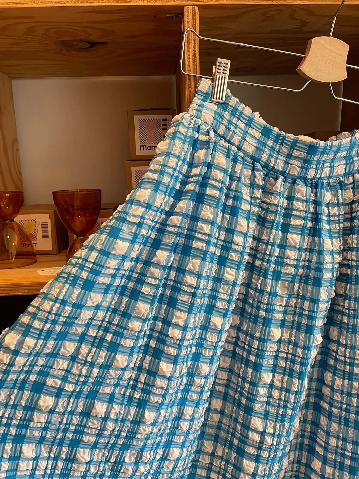 Saturday Skirt - Ocean Gingham