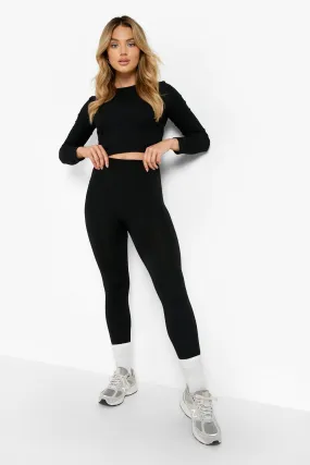 Seam Front Fleece Back Supersoft Leggings