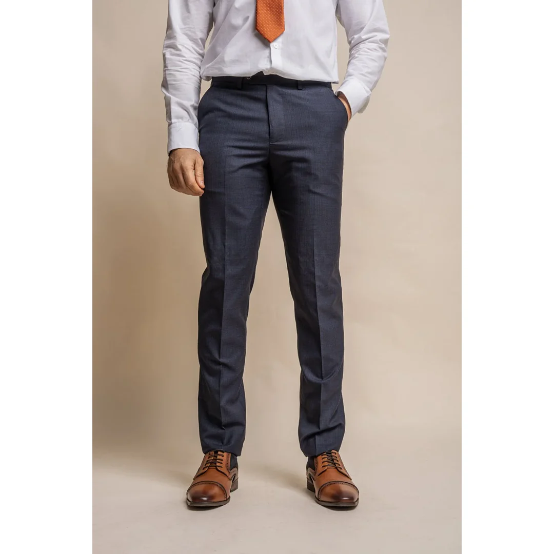 Seeba - Men's Classic Navy Blue Trousers