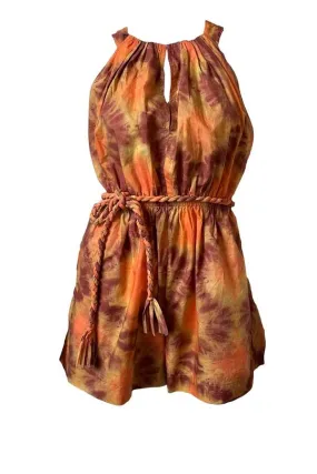 Shaina Romper - Red/Topaz