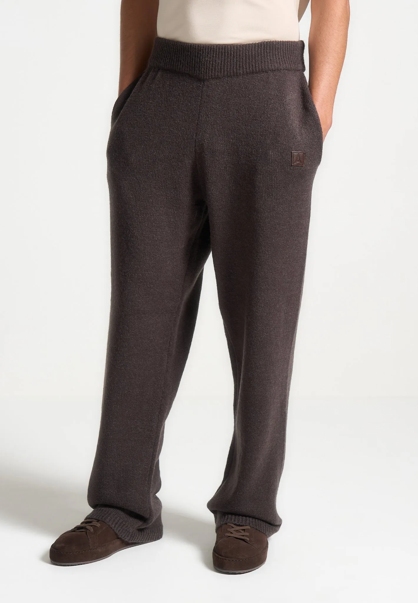 Signature Mohair-Blend Joggers - Brown