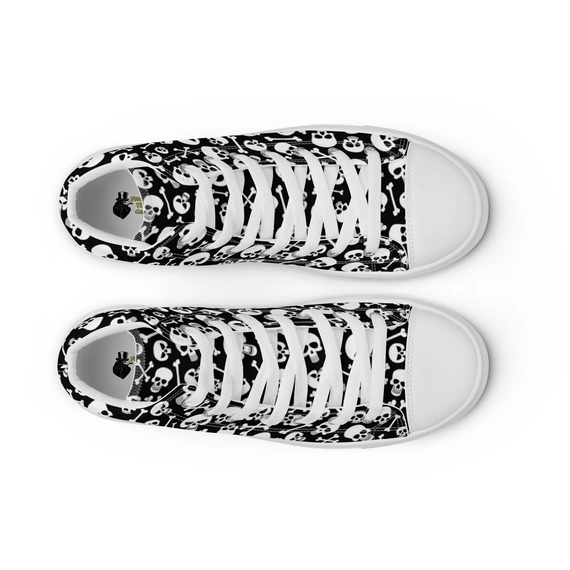 Skulls & Crossbones Women’s High Top Canvas Shoes