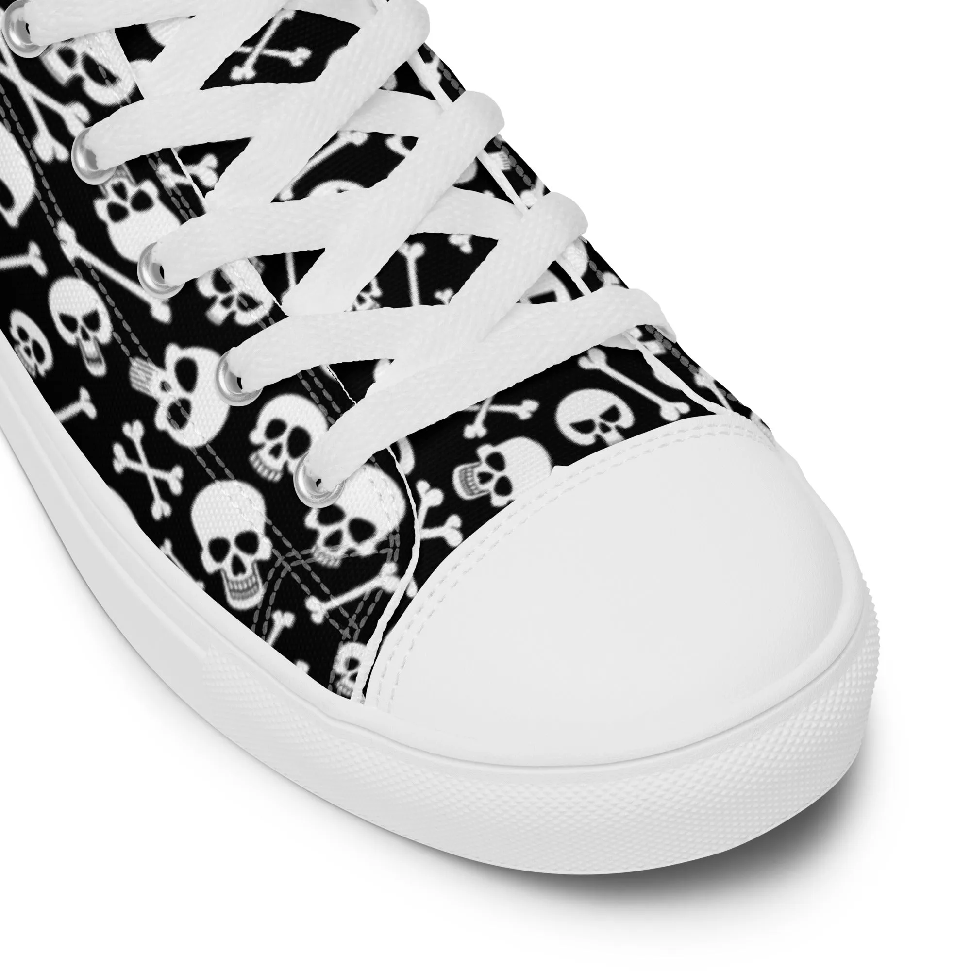 Skulls & Crossbones Women’s High Top Canvas Shoes