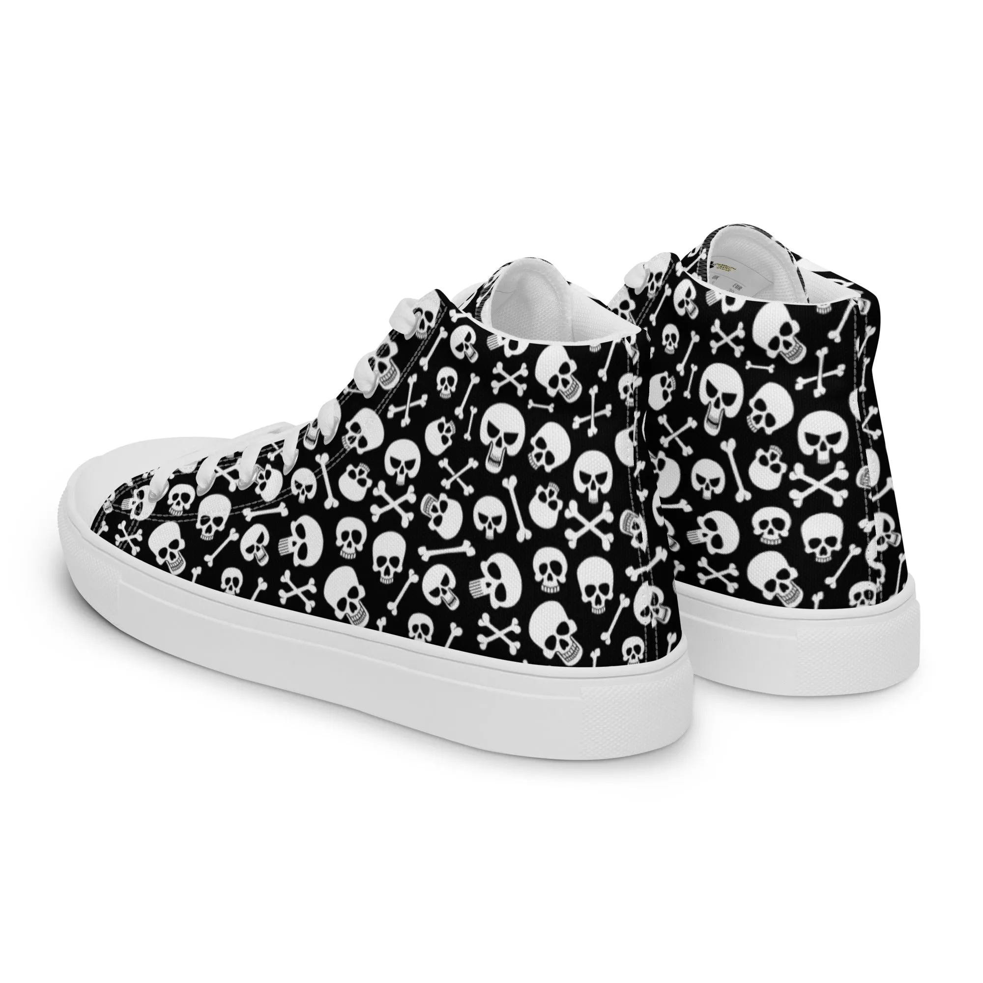 Skulls & Crossbones Women’s High Top Canvas Shoes