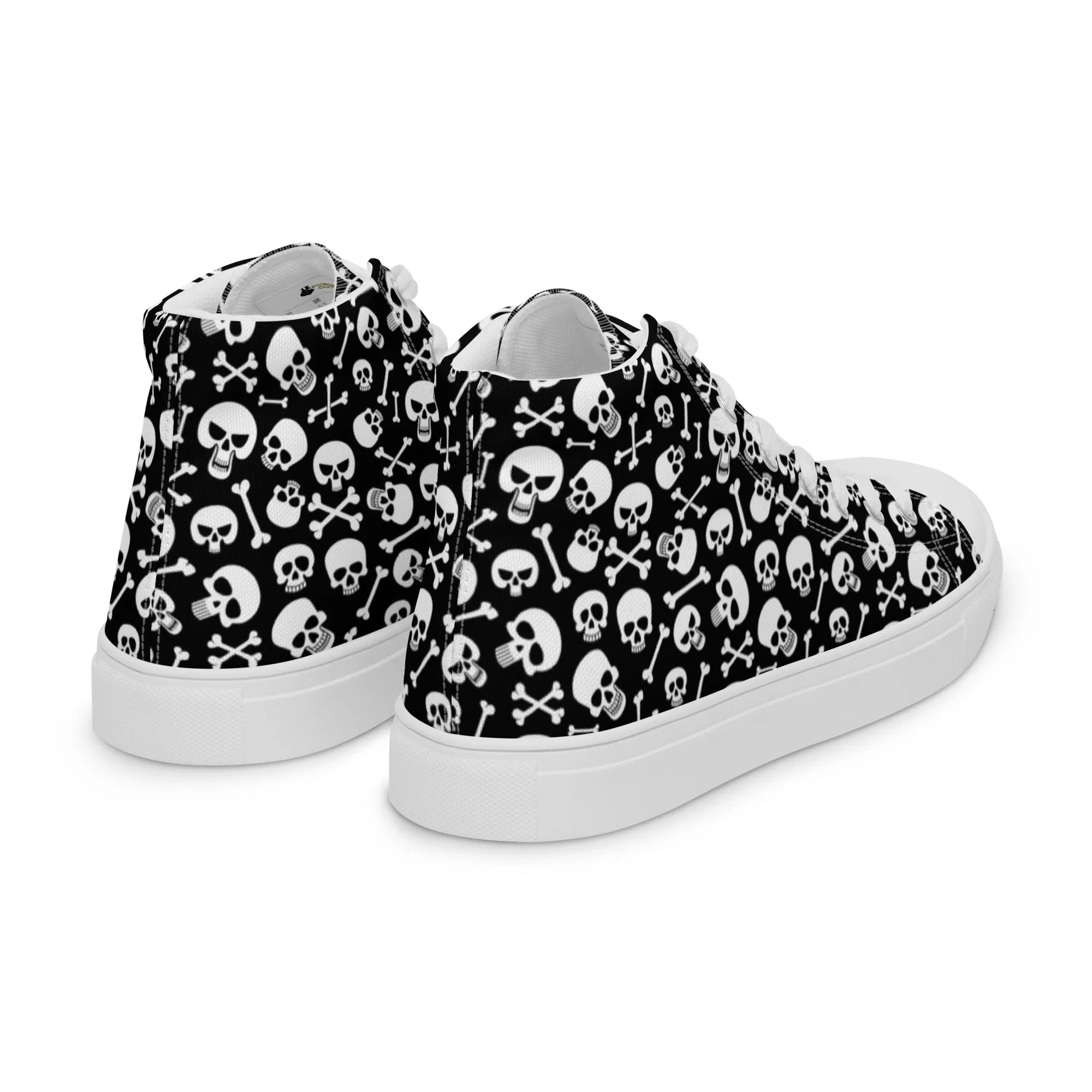 Skulls & Crossbones Women’s High Top Canvas Shoes