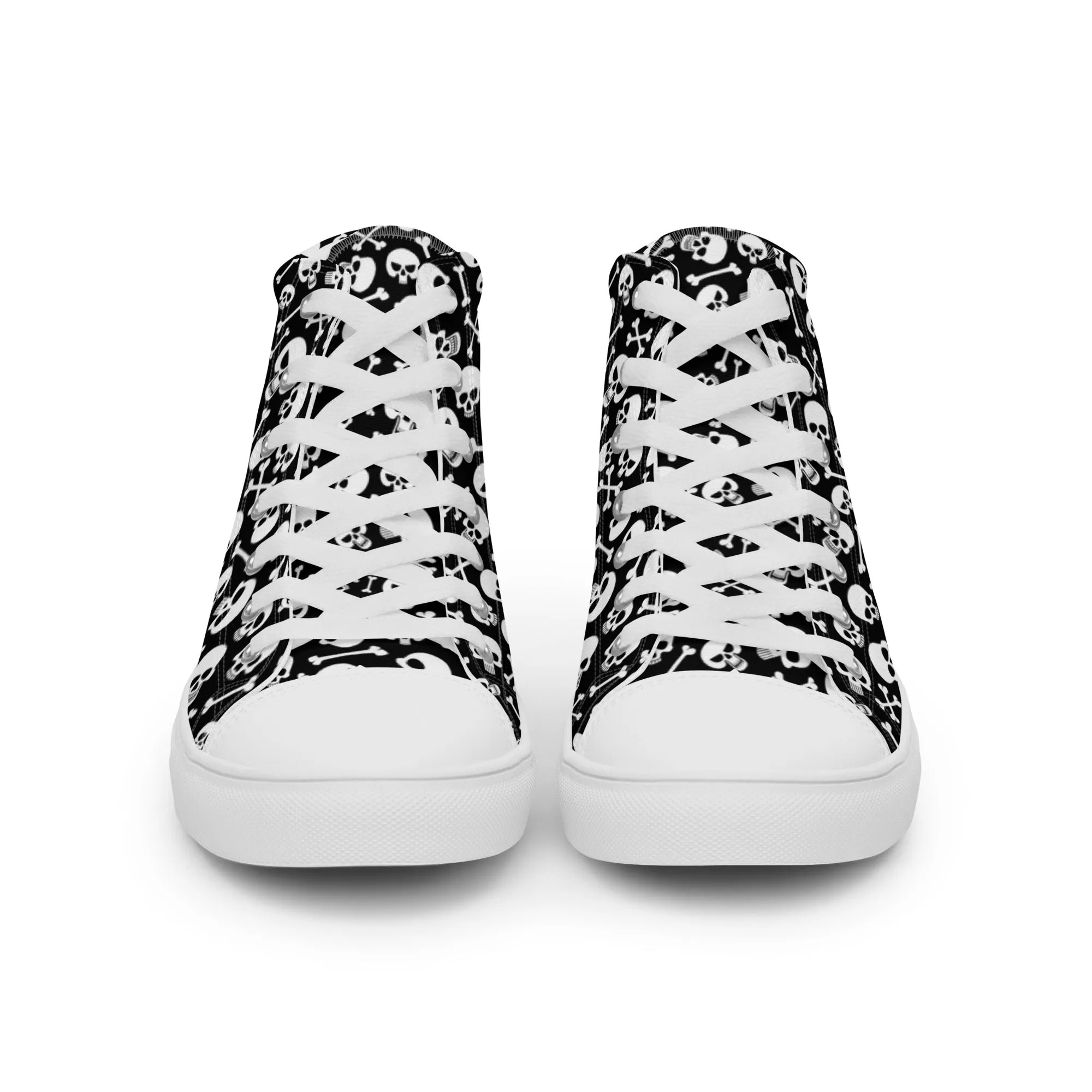 Skulls & Crossbones Women’s High Top Canvas Shoes