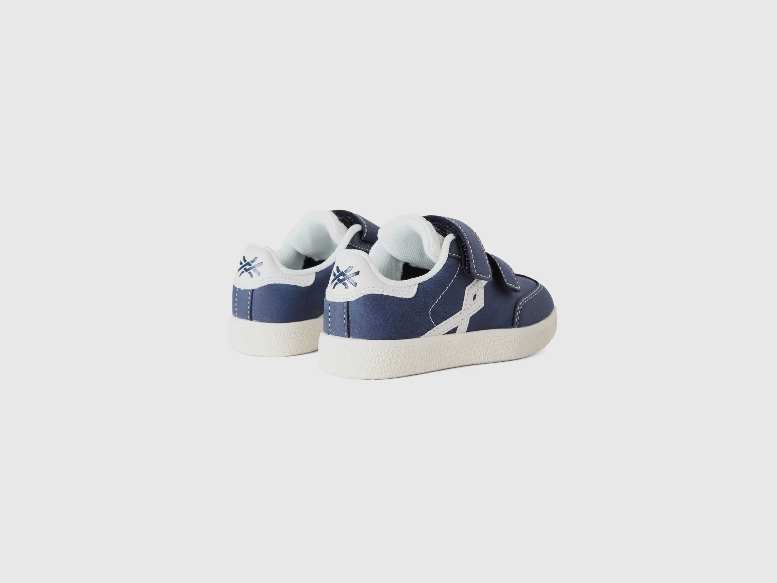 Sneakers in imitation leather - Dark Blue | Benetton