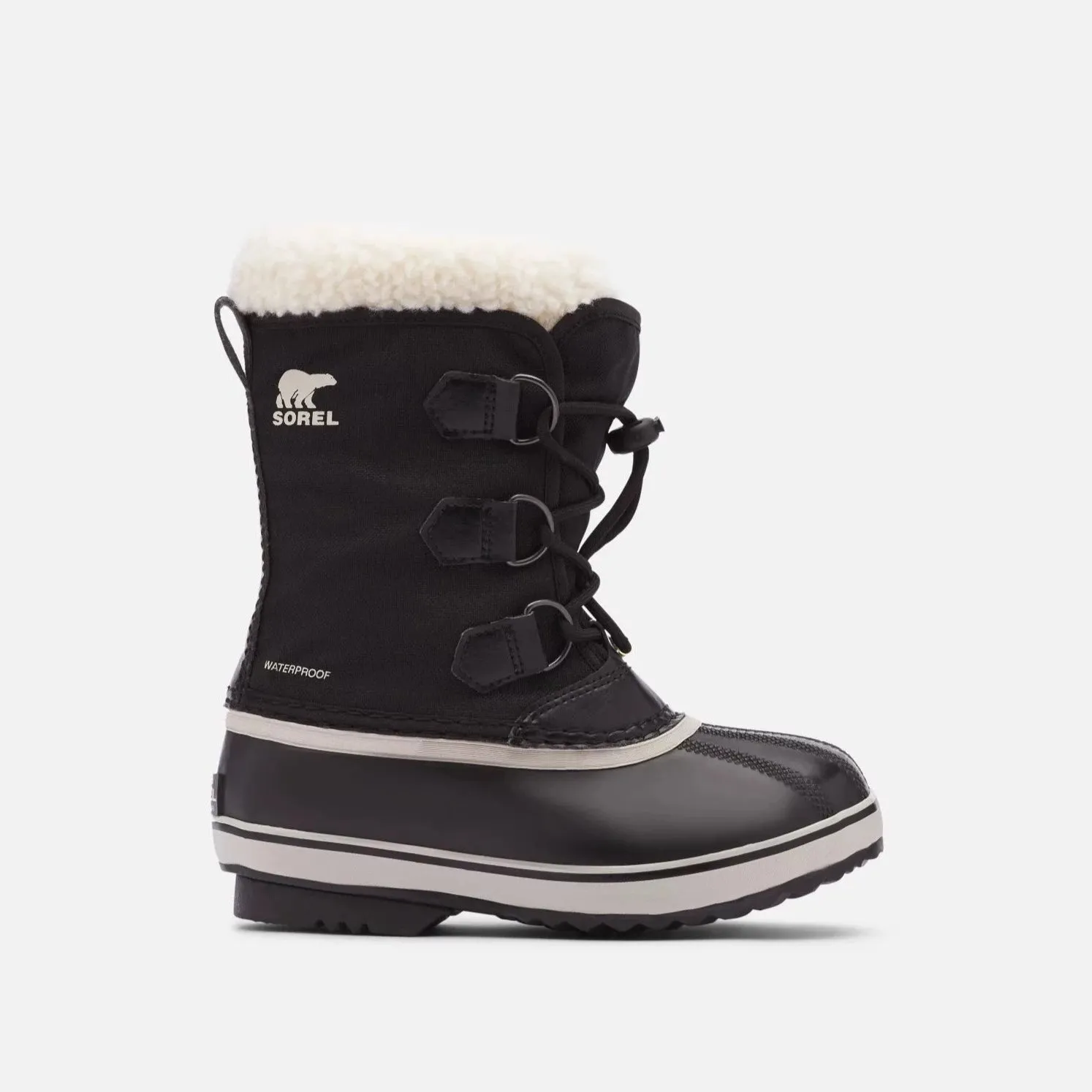 Sorel Black Nylon Yoot Pac Youth Boot