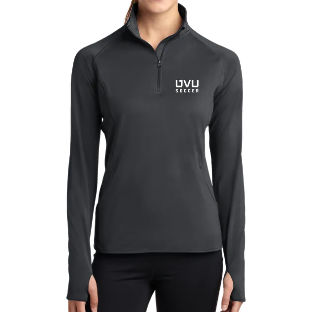 Sport-Tek Ladies Sport-Wick Stretch 1/2-Zip Pullover - UVU Soccer