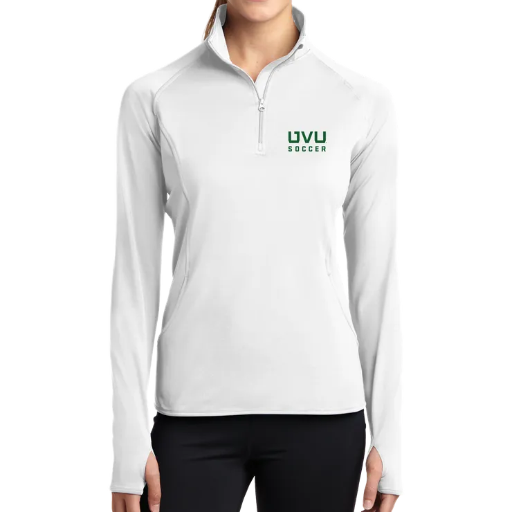 Sport-Tek Ladies Sport-Wick Stretch 1/2-Zip Pullover - UVU Soccer