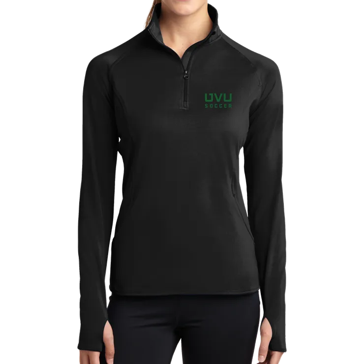 Sport-Tek Ladies Sport-Wick Stretch 1/2-Zip Pullover - UVU Soccer