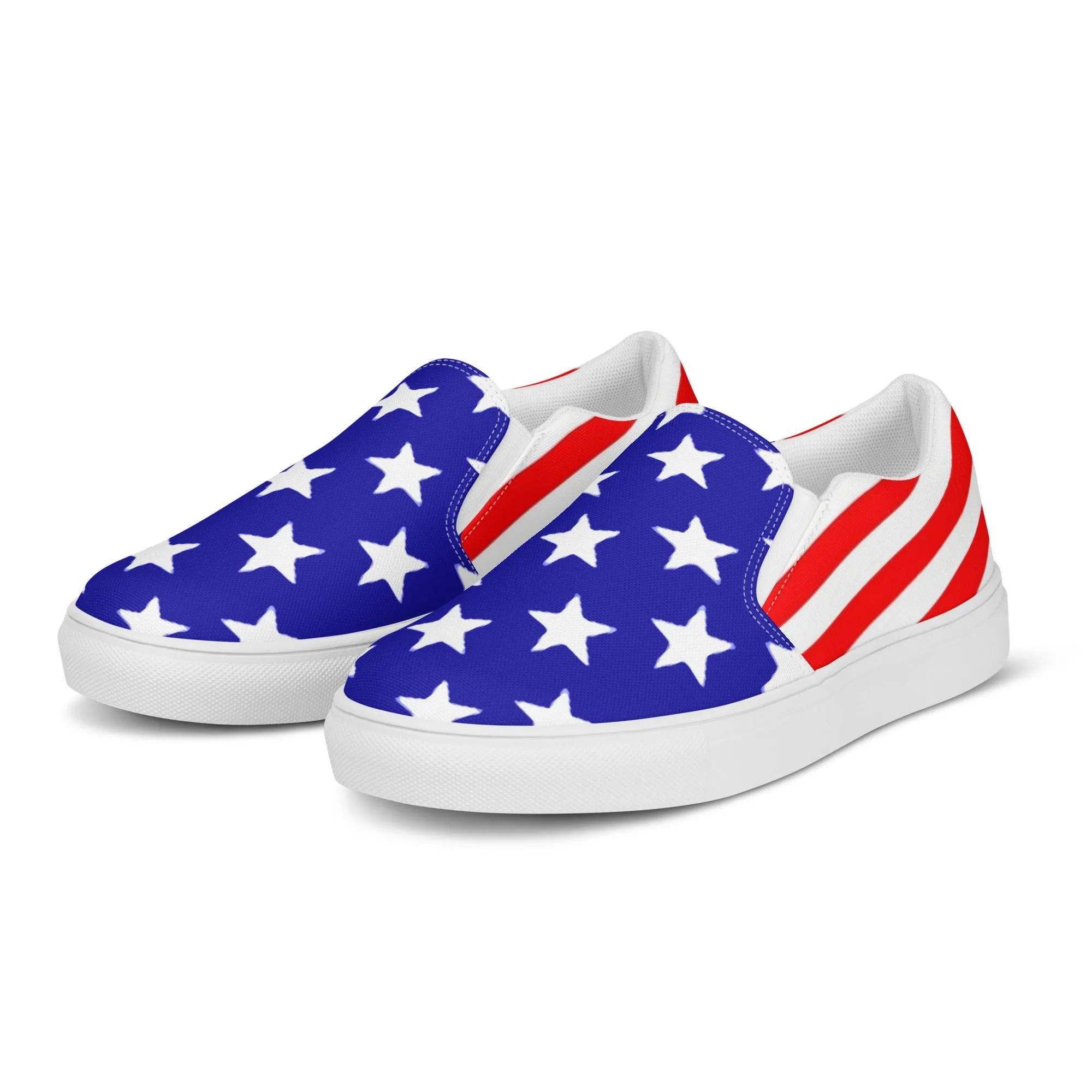 Stars and Stripes Women’s Slip-on Canvas Shoes