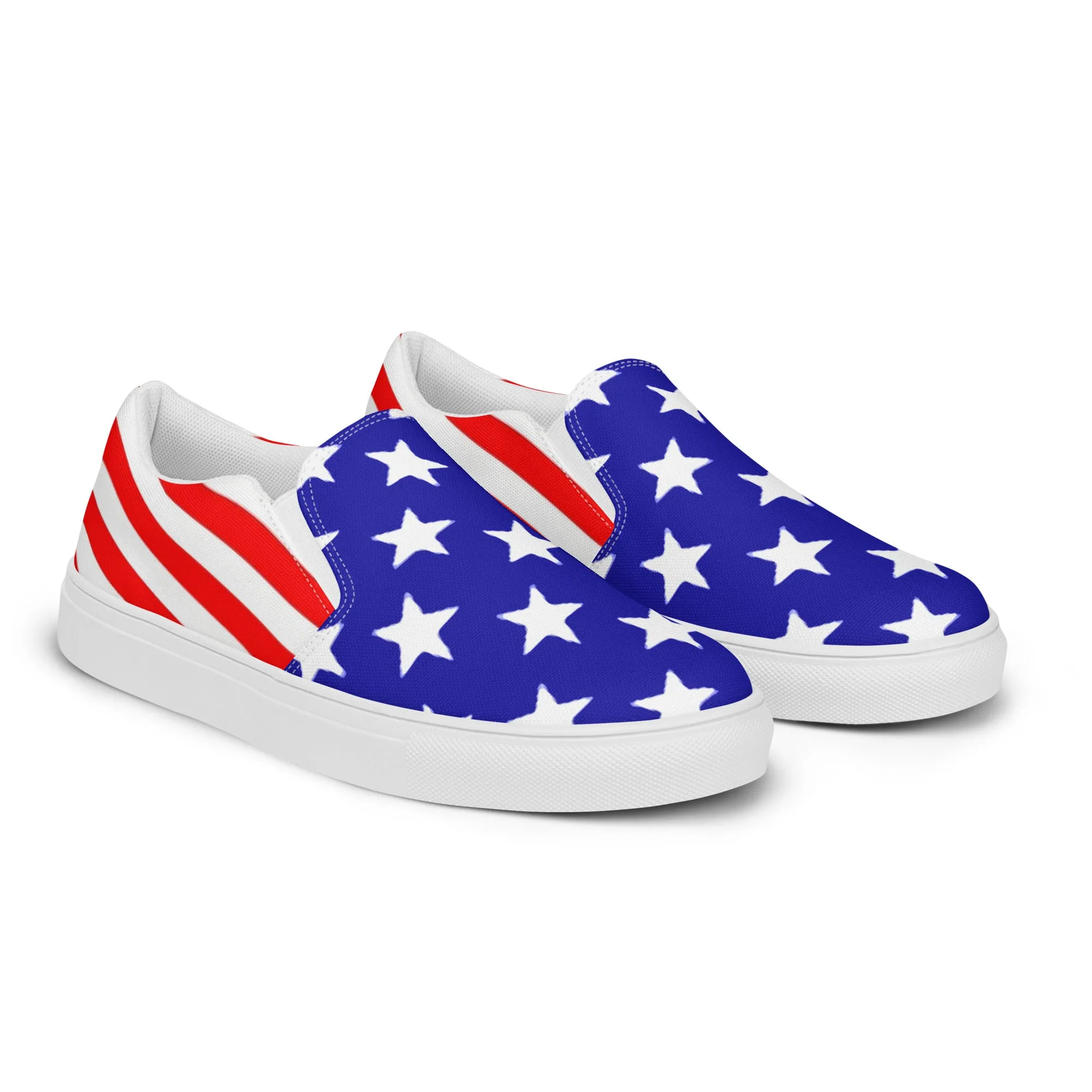 Stars and Stripes Women’s Slip-on Canvas Shoes