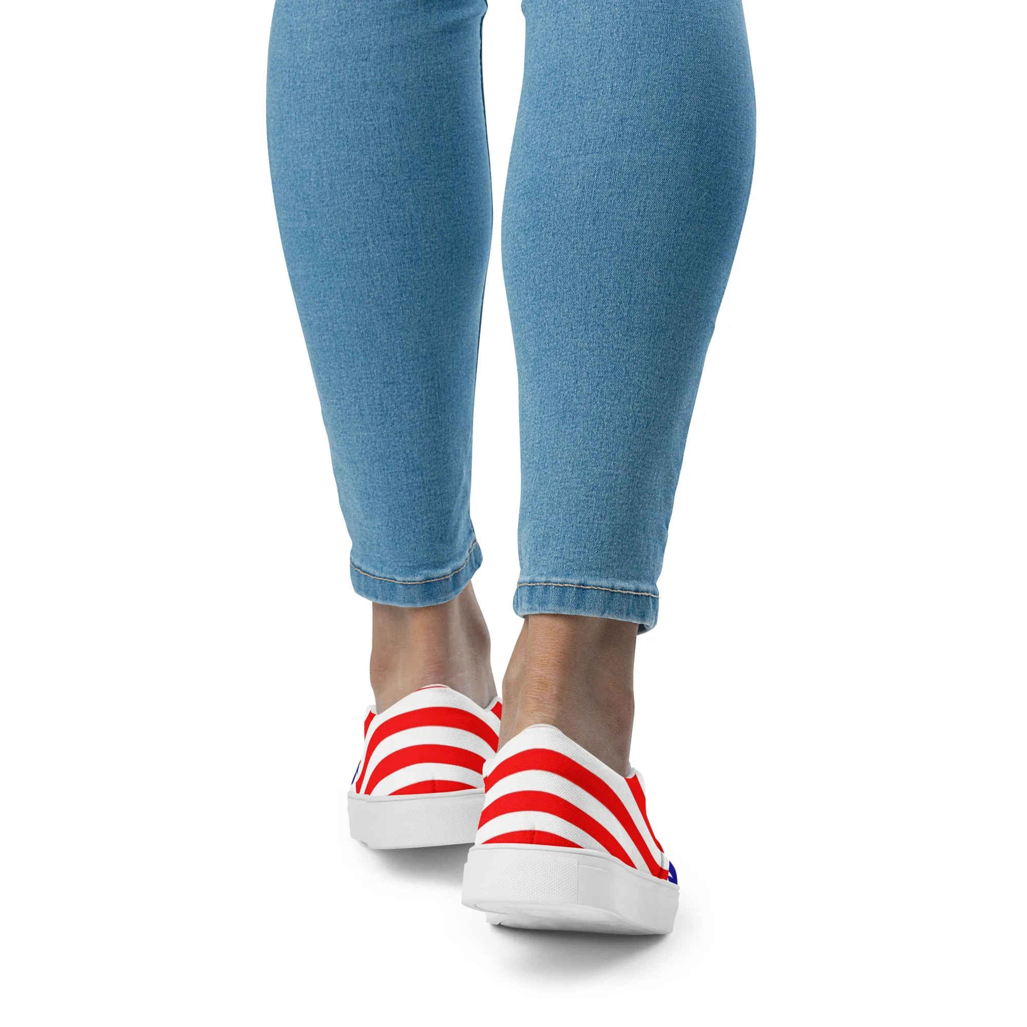 Stars and Stripes Women’s Slip-on Canvas Shoes