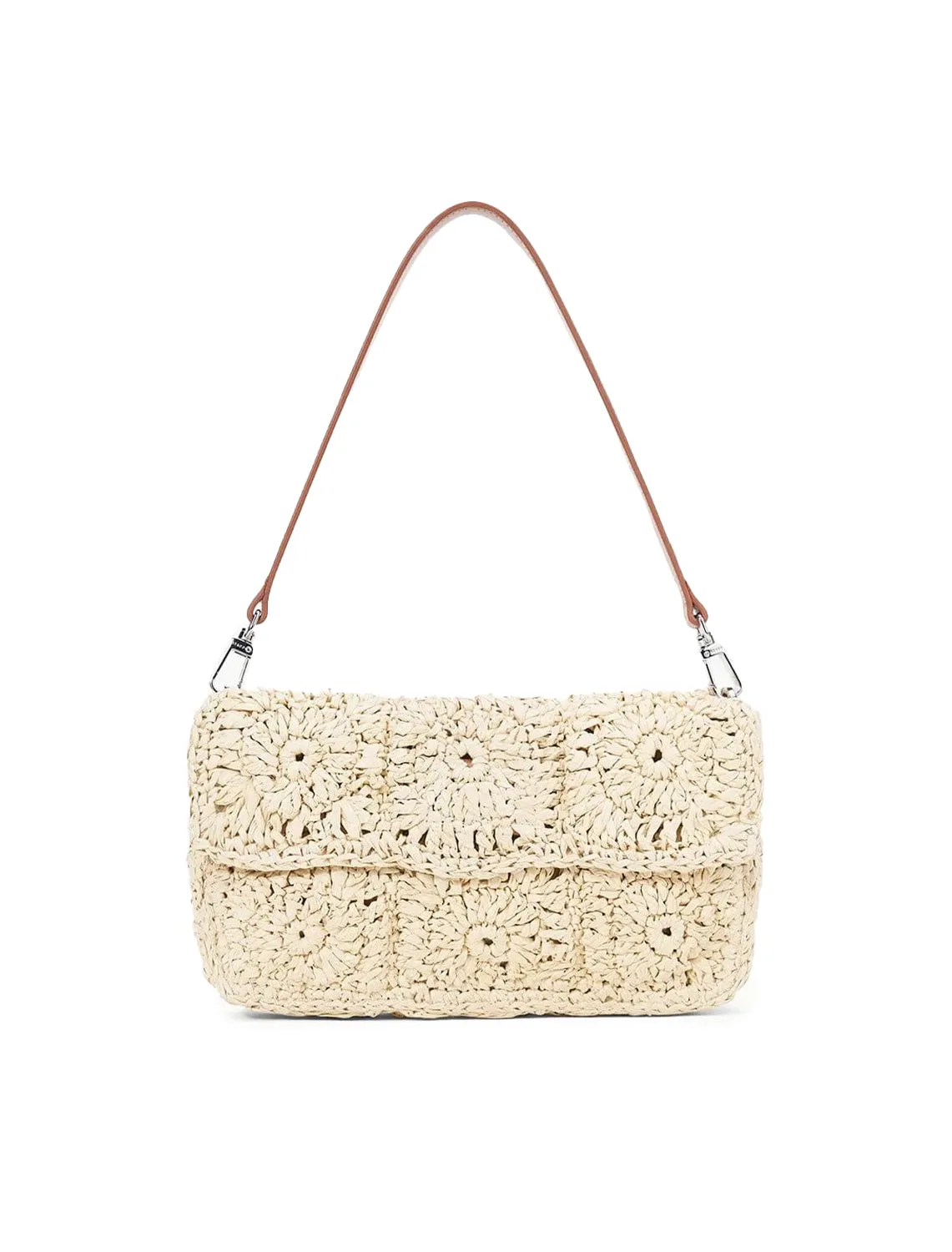     STAUD   timmy crochet shoulder bag in natural