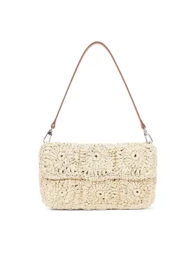     STAUD   timmy crochet shoulder bag in natural