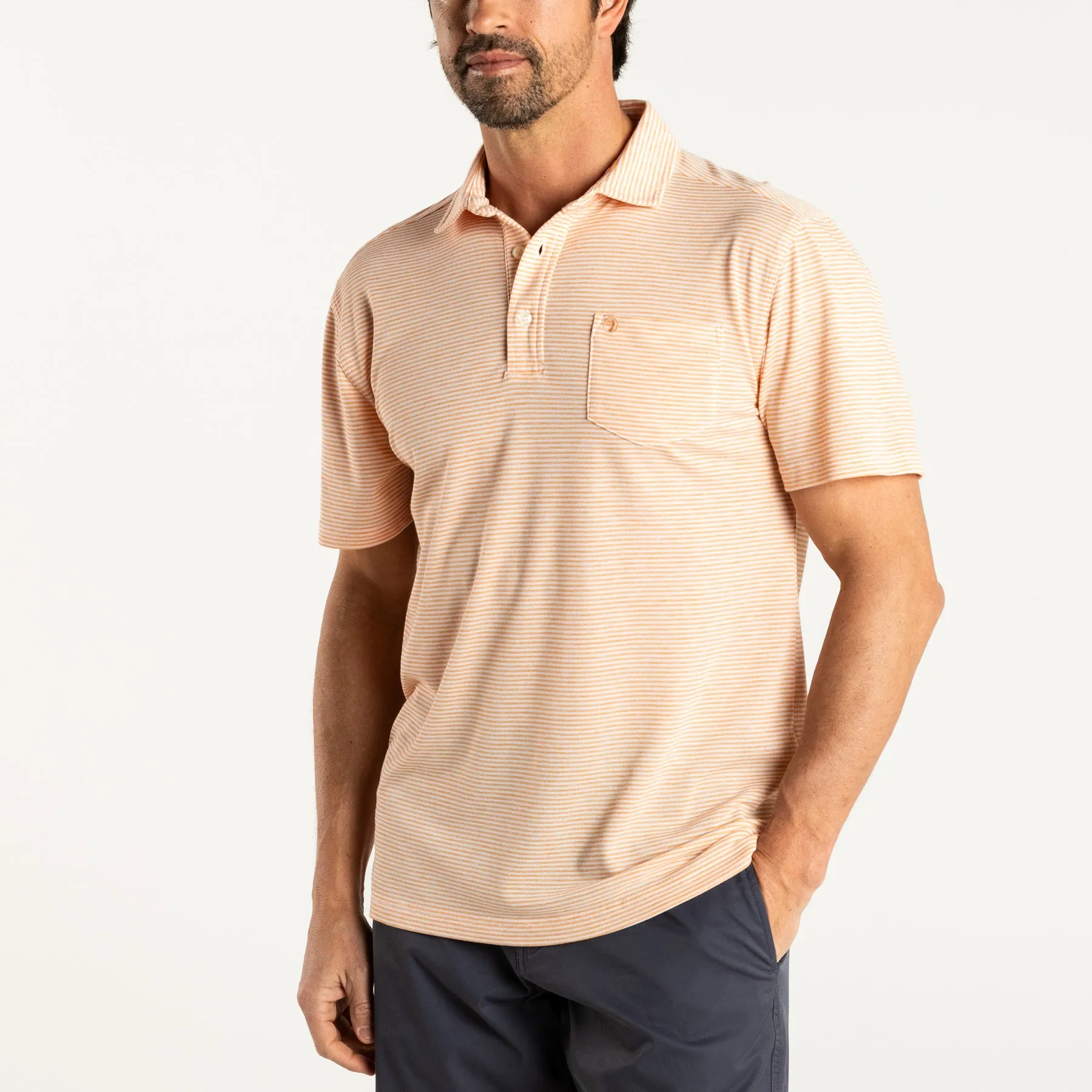 Summerford Stripe Performance Pique Polo