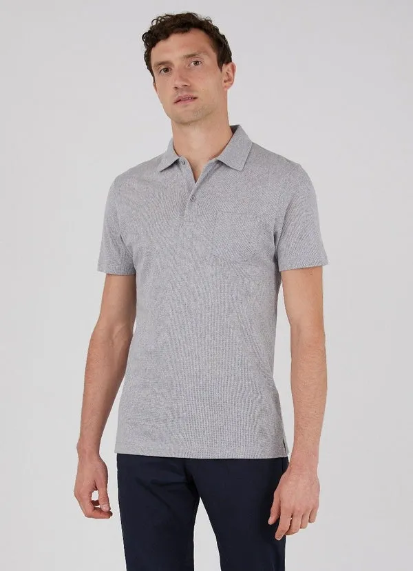 Sunspel Riviera Polo Shirt - Grey Melange