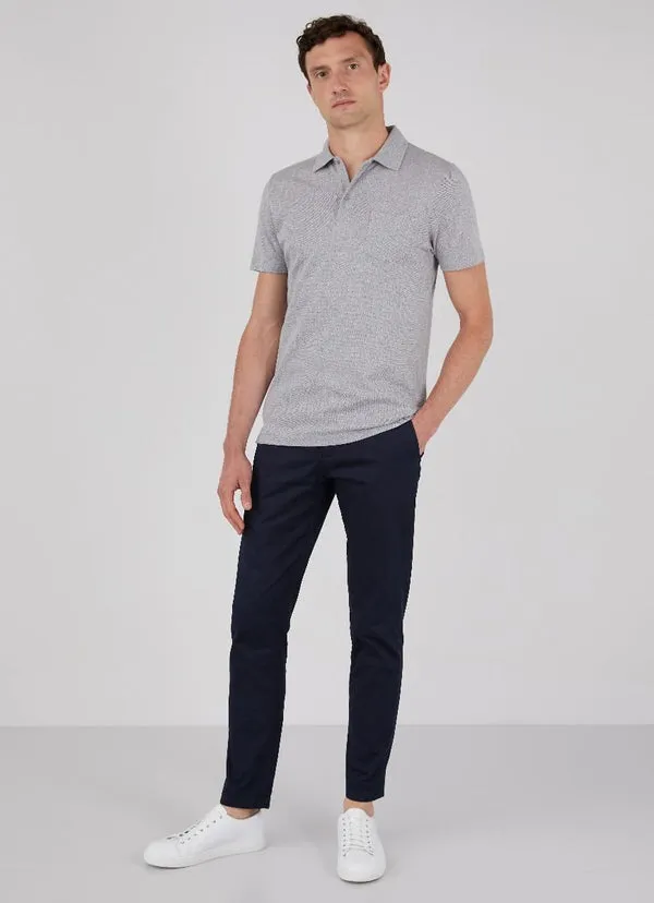 Sunspel Riviera Polo Shirt - Grey Melange