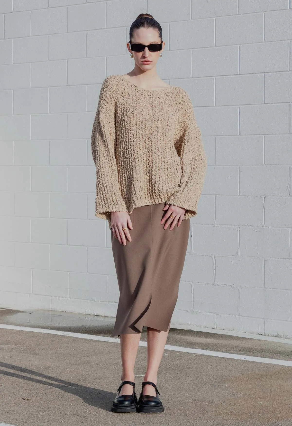 Tailored Skirt - Mocha