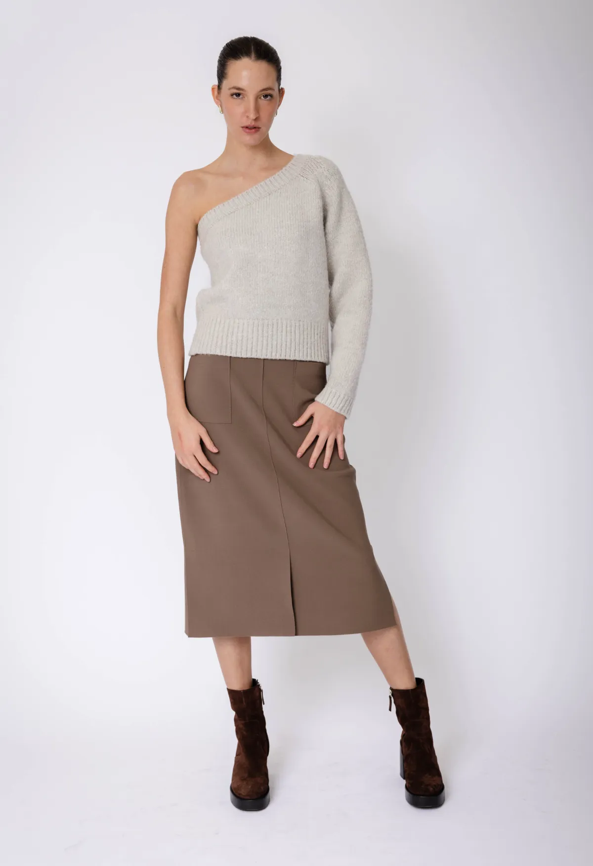 Tailored Skirt - Mocha