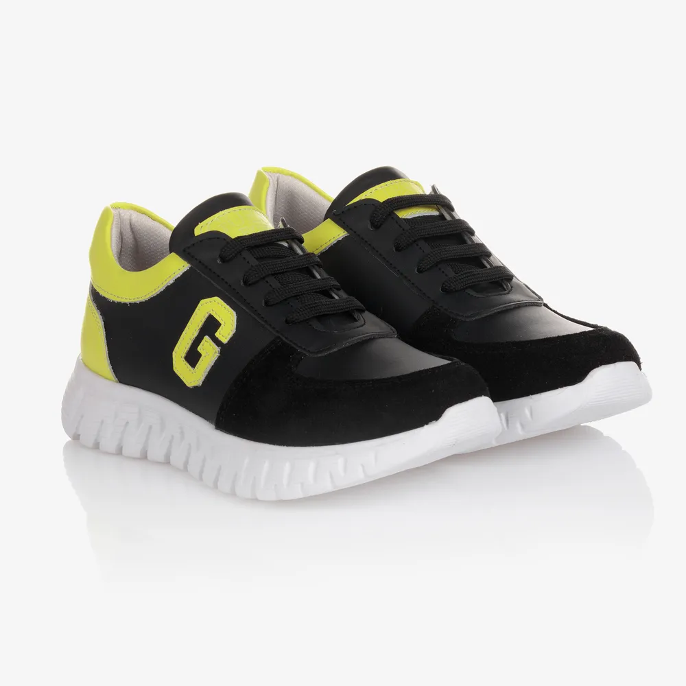 Teen Black & Yellow Trainers