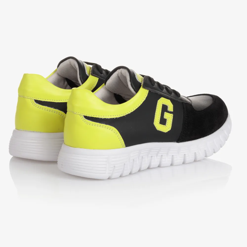 Teen Black & Yellow Trainers