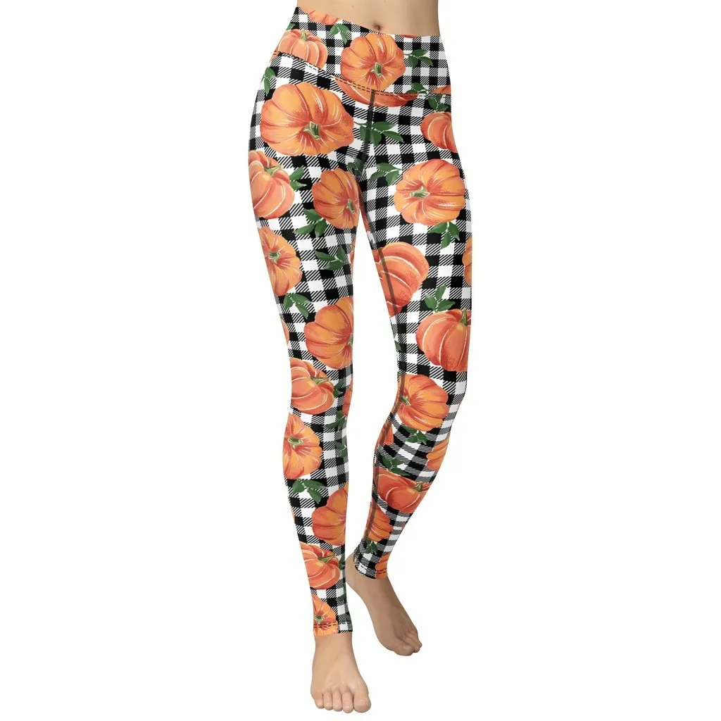 Thanksgiving Pumpkins Yoga Leggings